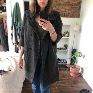 Silence + Noise swing coat with 3/4 sleeves
